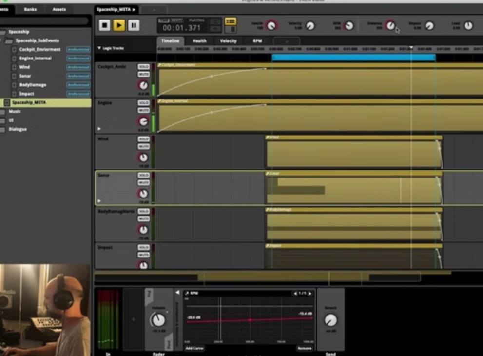 Itai Matos - Nave espacial FMOD - Captura de pantalla